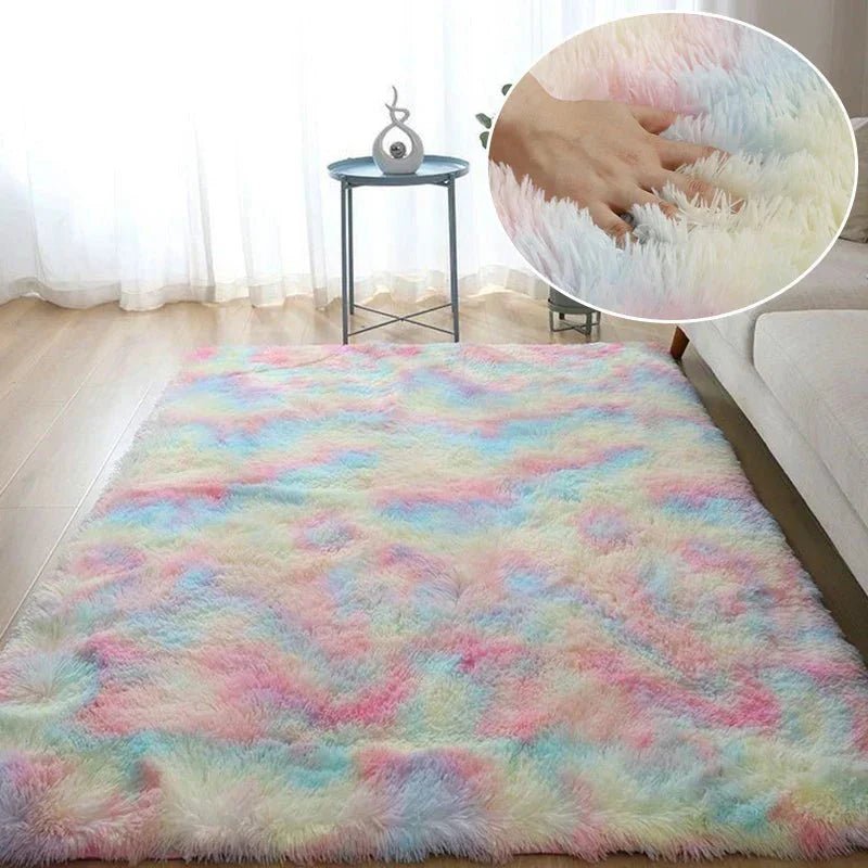 Tapis Chambre Enfant - HairyRugs™ - Arc - en - ciel - Galaxybebe